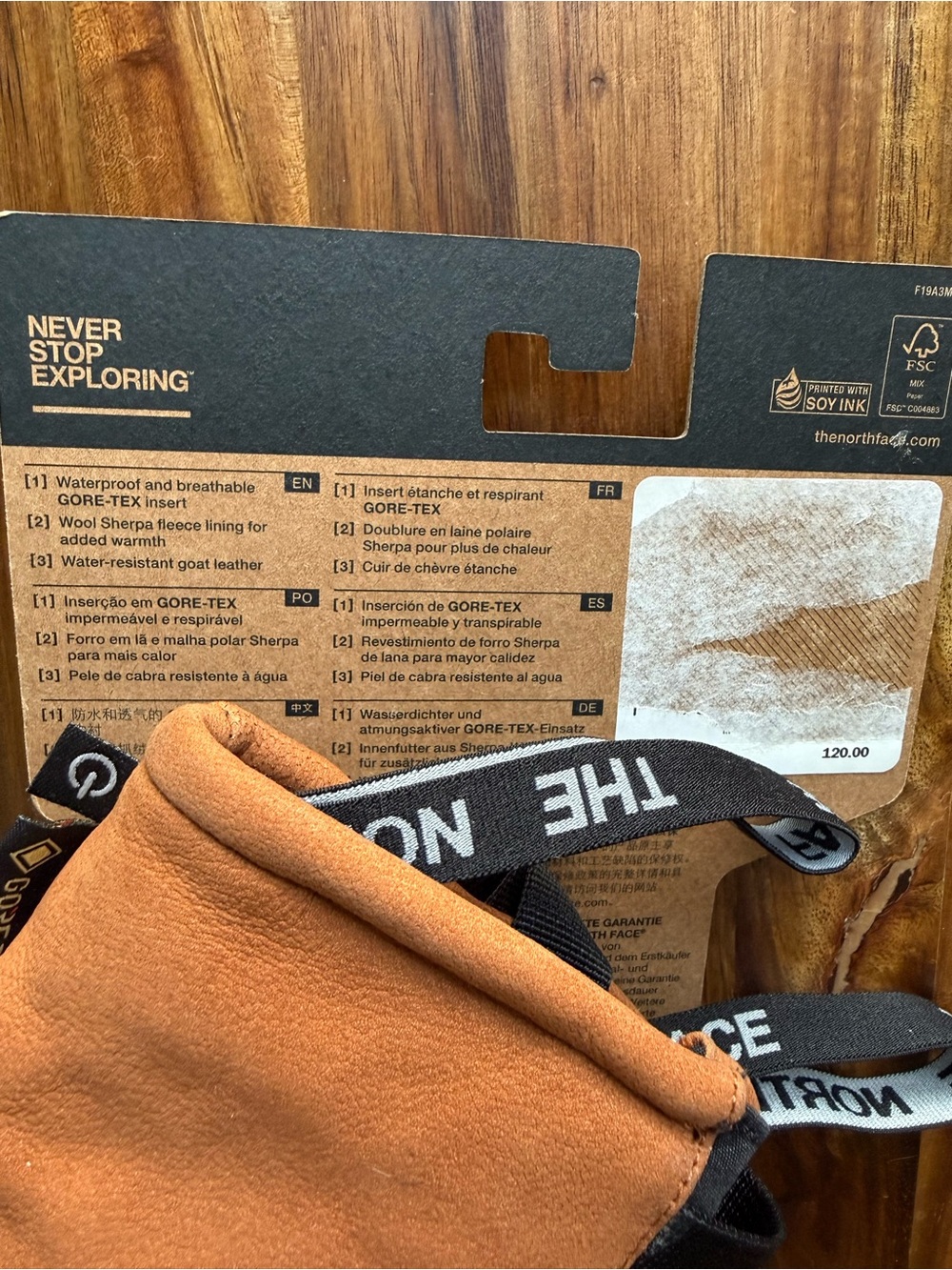The North Face IL Solo GTX Etip Glove — Black & Brown - Picture 5 of 8